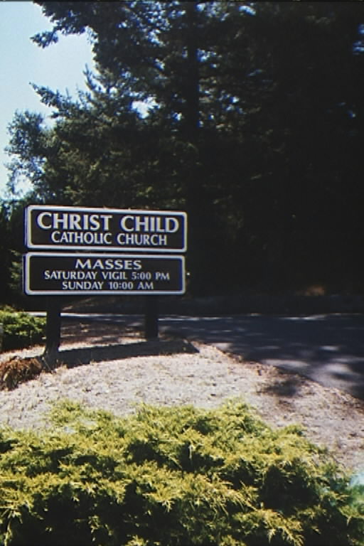 Christ Child sign on Summit Road 